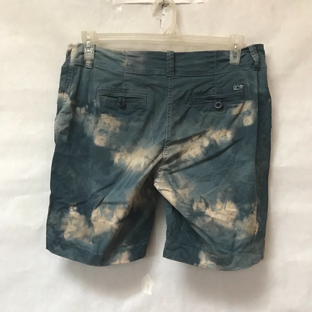 Vineyard Vines X Custom BLue Cotton Tie Dye Shorts Size 8 Soft Golf Tennis - Picture 5 of 5